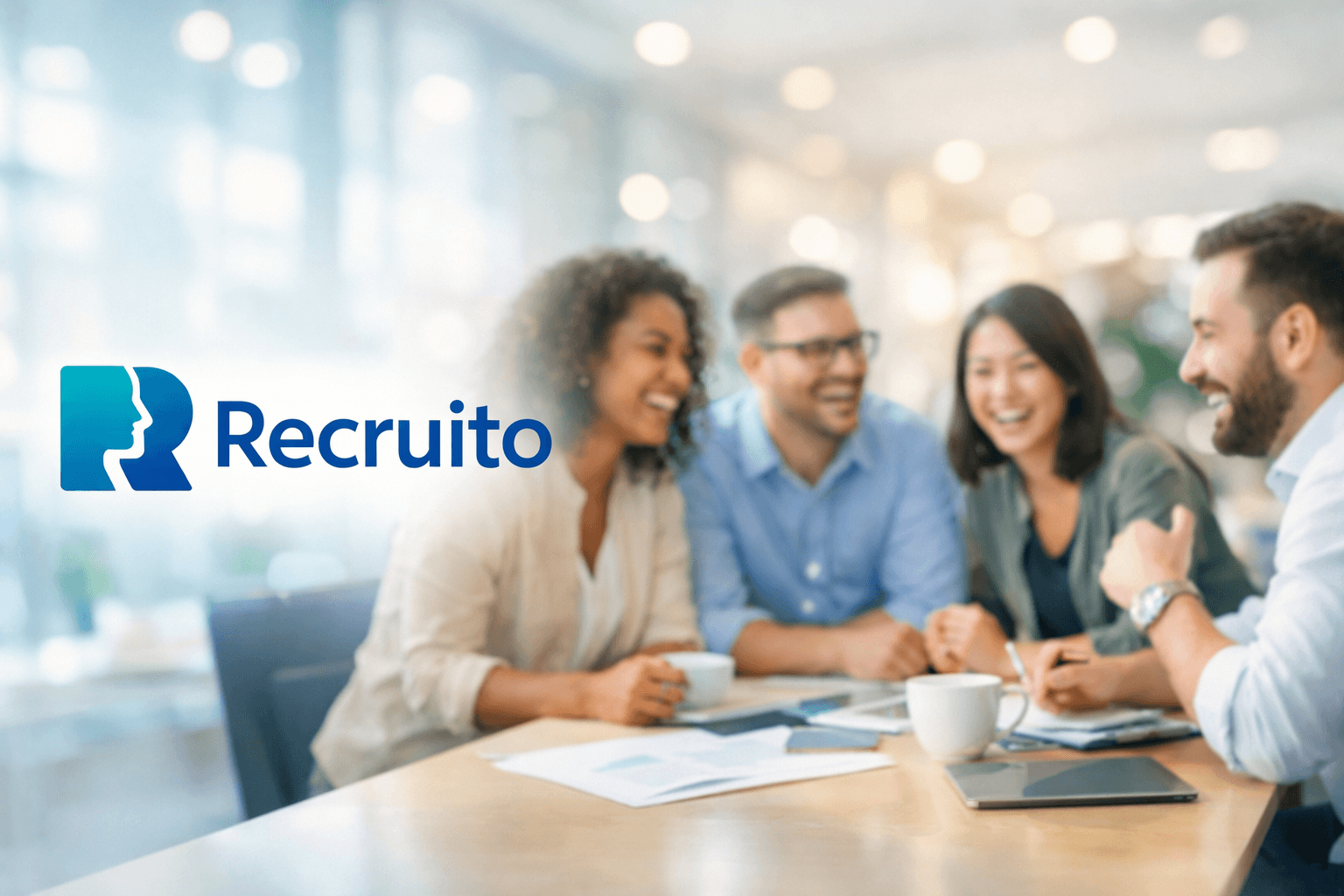 Team som samarbetar i Recruito